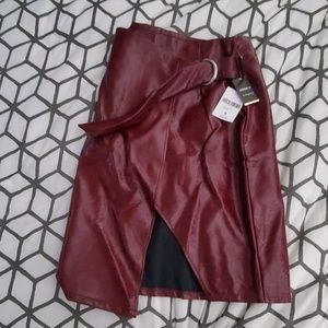 Forever21 Burgundy knee length skirt